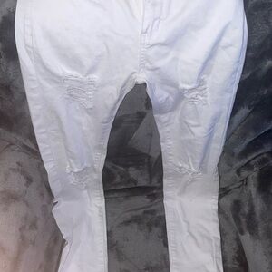 White skinny jeans for juniors